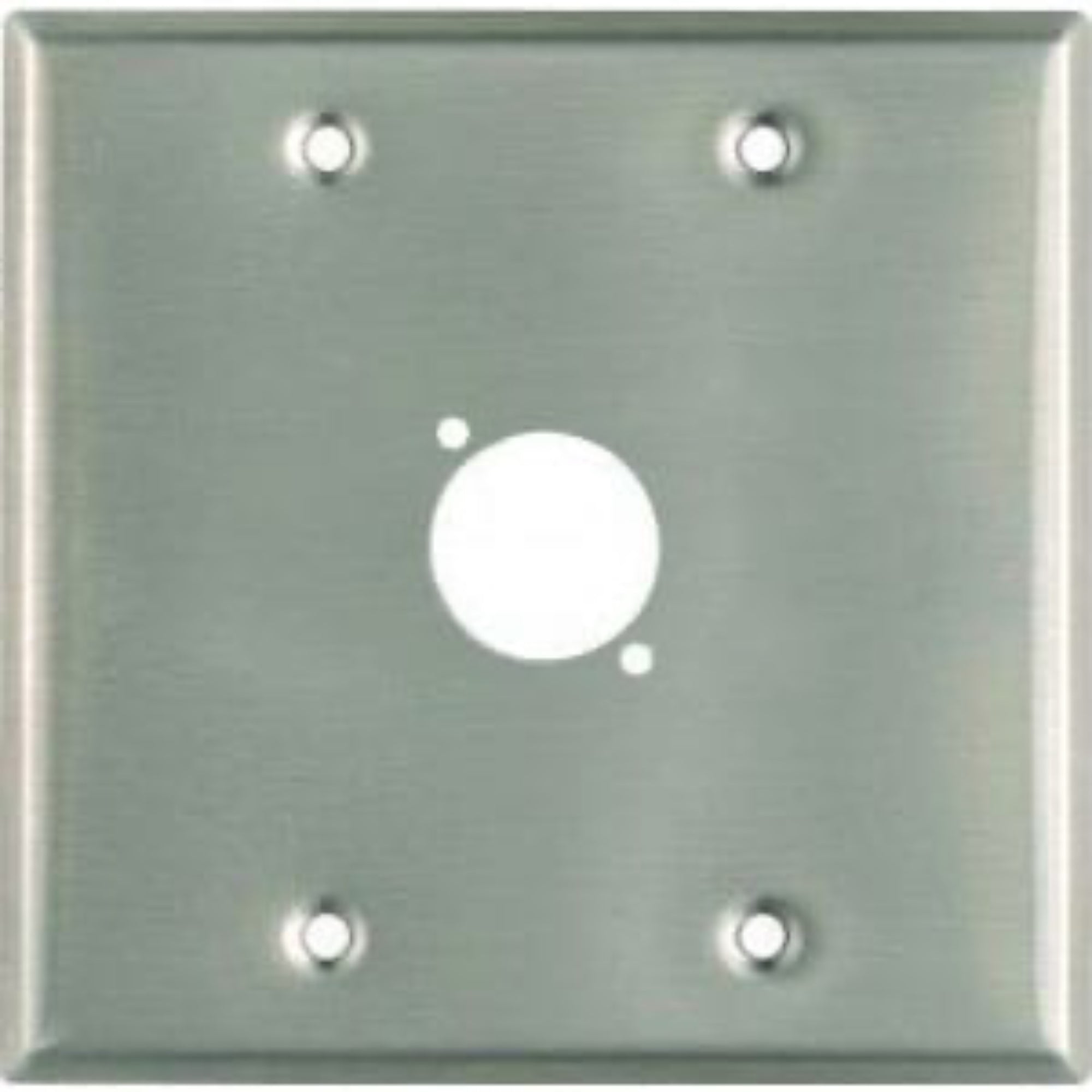 Whirlwind WP2/1NDH 2-Gang Wall Plate Punched for 1 Neutrik XLR Connector (Stainless Steel)