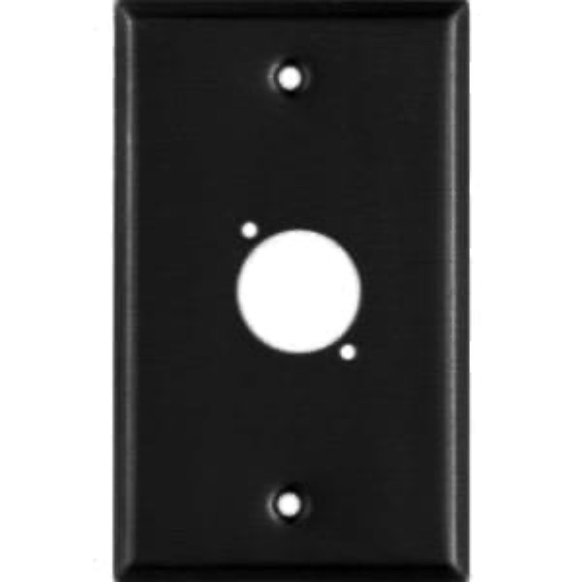 Whirlwind WP1B/1NDH 1-Gang Wall Plate Punched for 1 Neutrik XLR Connector (Black)