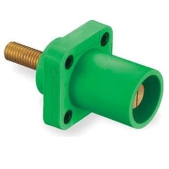 Whirlwind Hubbell HBLMRSGN Single Pole Male Cam-Lock Receptacle (Green)