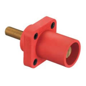 Whirlwind Hubbell HBLMRSR Single Pole Male Cam-Lock Receptacle (Red)
