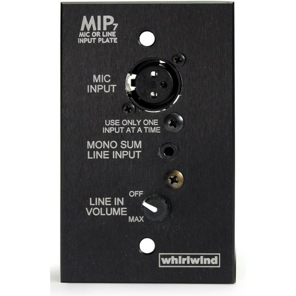 Whirlwind MIP7 Media Input Plate (Black)