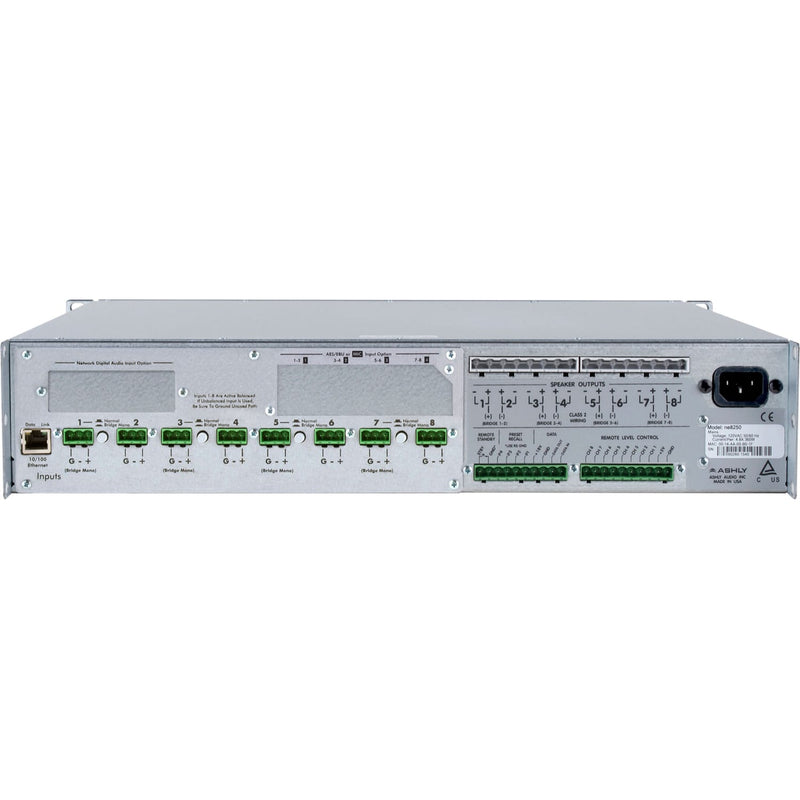 Ashly ne8250.25 8-Channel Network Amplifier (8 x 250W @ 25V)