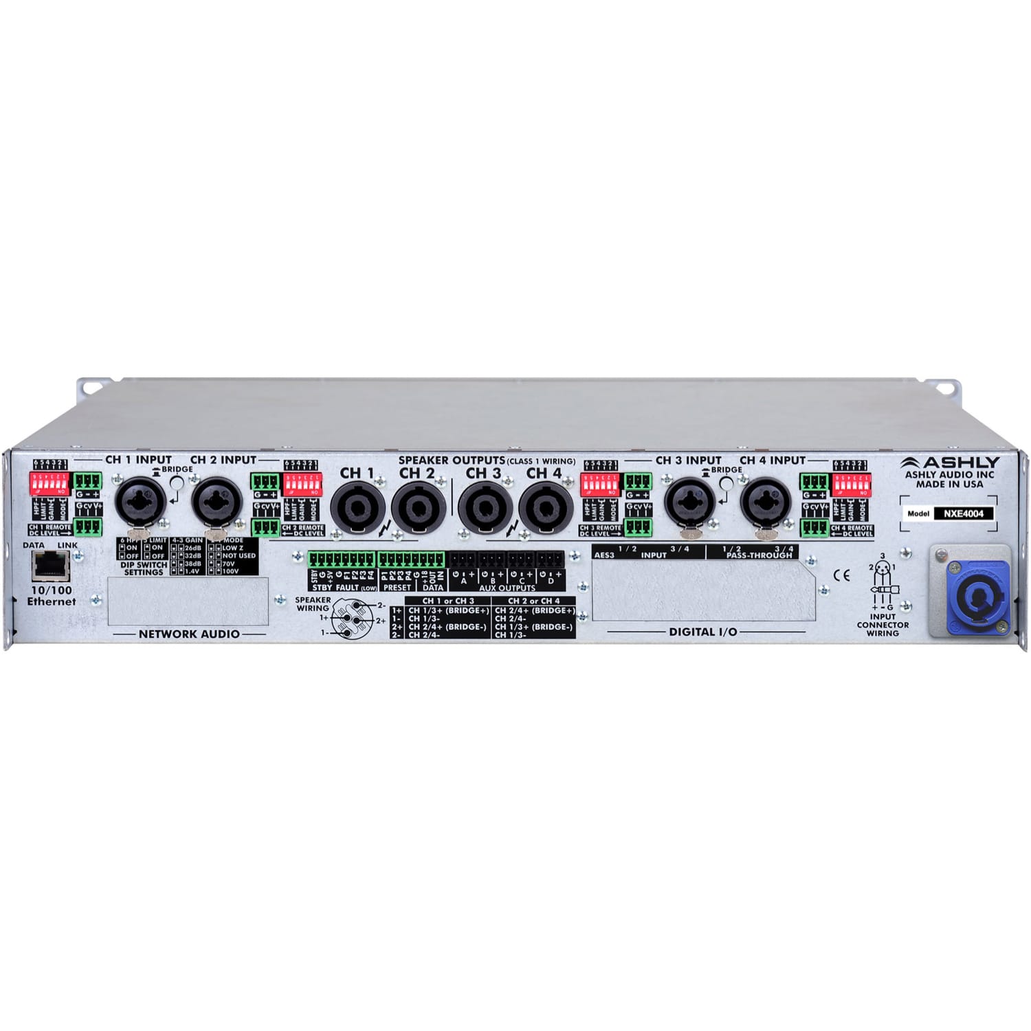 Ashly nXe4004 Network Multi-Mode Power Amplifier (4 x 400W)