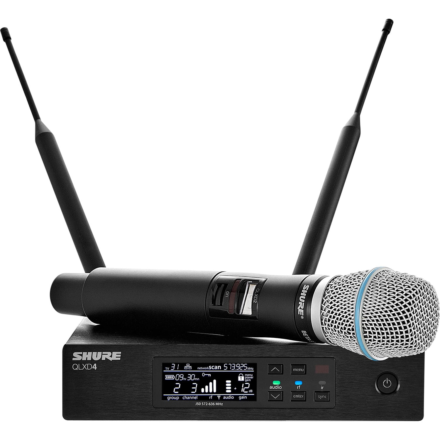 Shure QLXD24/B87A Digital Wireless Handheld Microphone System (X52, 902-928 MHz)