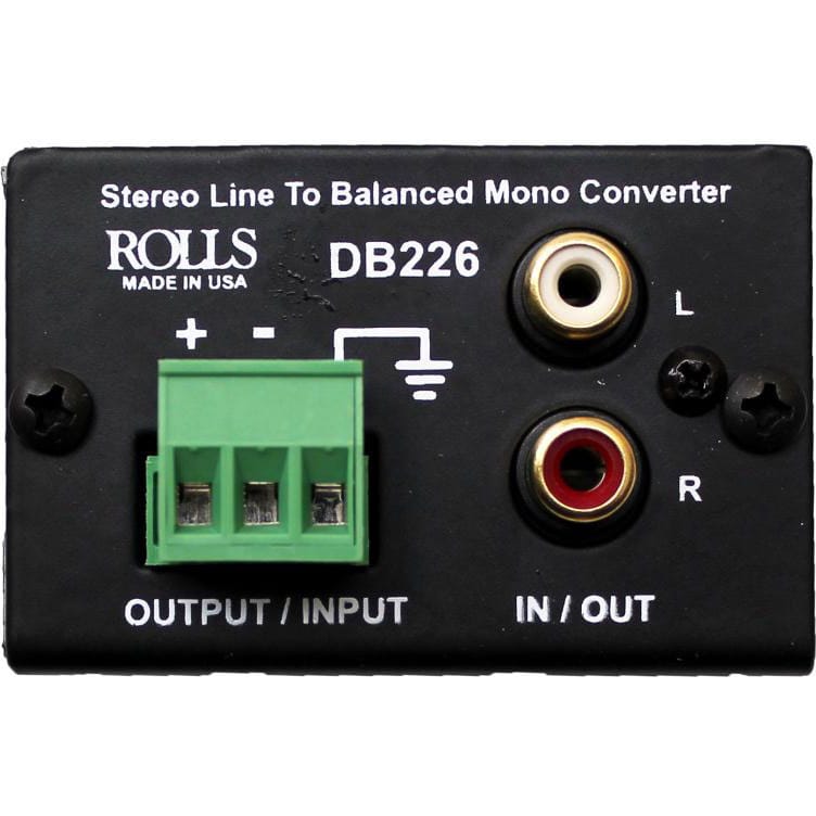 Rolls DB226 Unbalanced to Balanced Converter