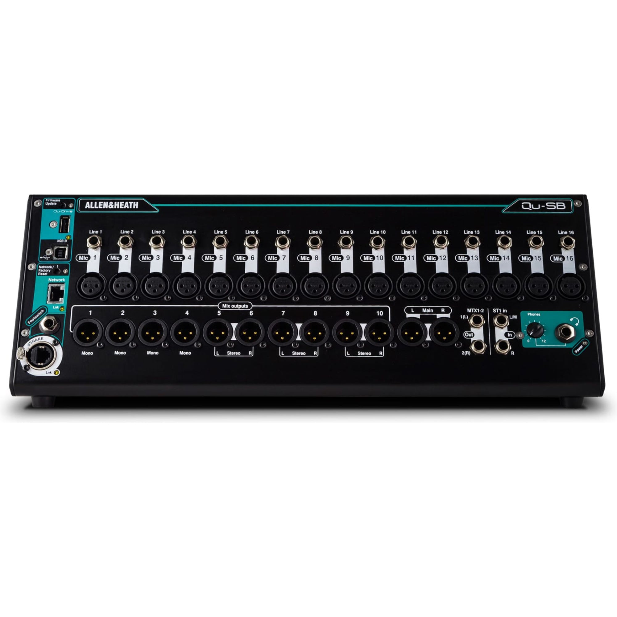 Allen & Heath Qu-SB Portable Digital Mixer front panel view