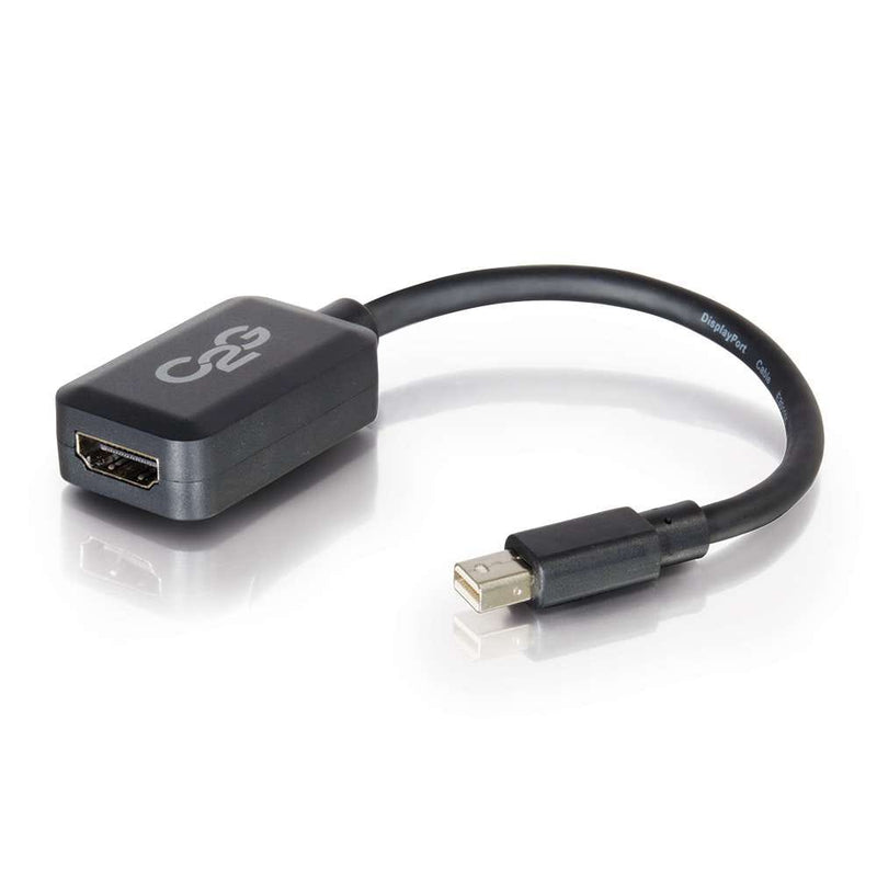 C2G Mini DisplayPort Male to HDMI Female Adapter Converter - Black (8")