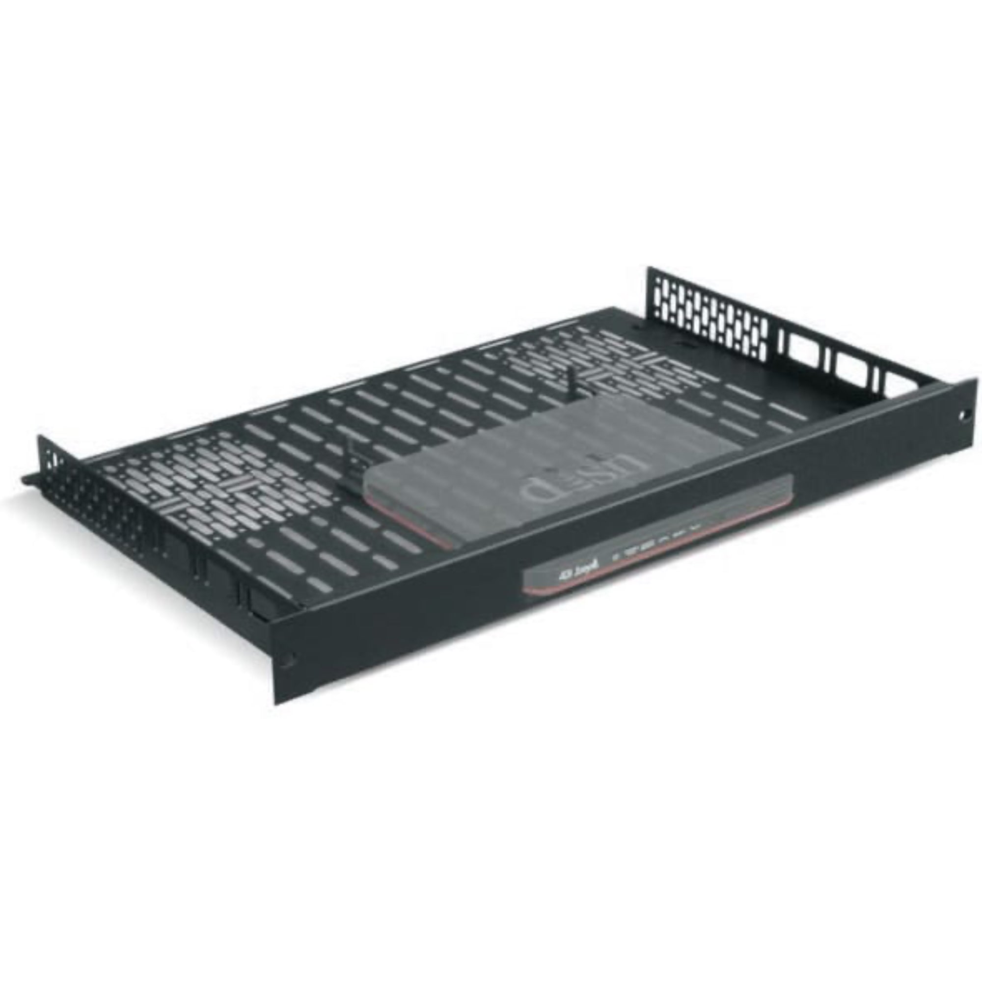 Middle Atlantic RSH4A1XS Custom Rack Shelf 1U, 8" Deep (Black Brushed)