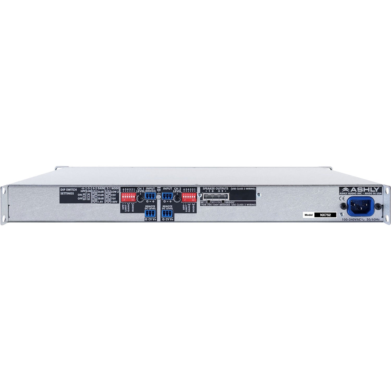Ashly nX752 Network Multi-Mode Power Amplifier (2 x 75W)