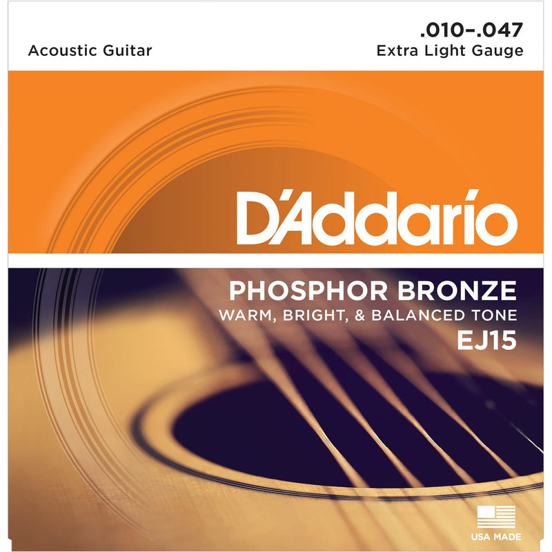 D'Addario EJ15 Acoustic Guitar Strings (.010-.047)