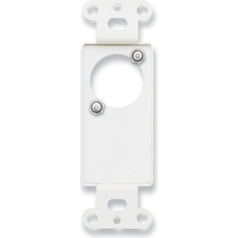 RDL DS-D1T Decora Plate Punched for Single Neutrik D-Shape Connector - Top Aligned (Stainless Steel)