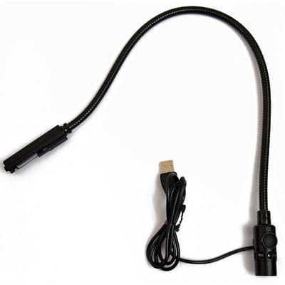 Littlite 12XR-LED-NA-USB Gooseneck LED Lamp with Right Angle LLX Barrel/Dimmer & USB Cable (12")