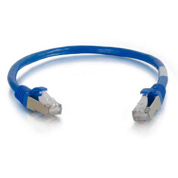 C2G Cat6a Snagless Shielded (STP) Ethernet Network Patch Cable - Blue (1')