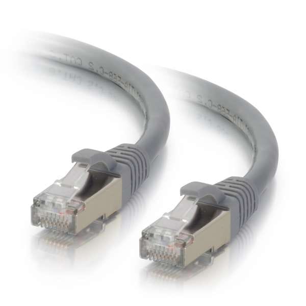 C2G Cat6 Snagless Shielded (STP) Ethernet Network Patch Cable - Grey (15')