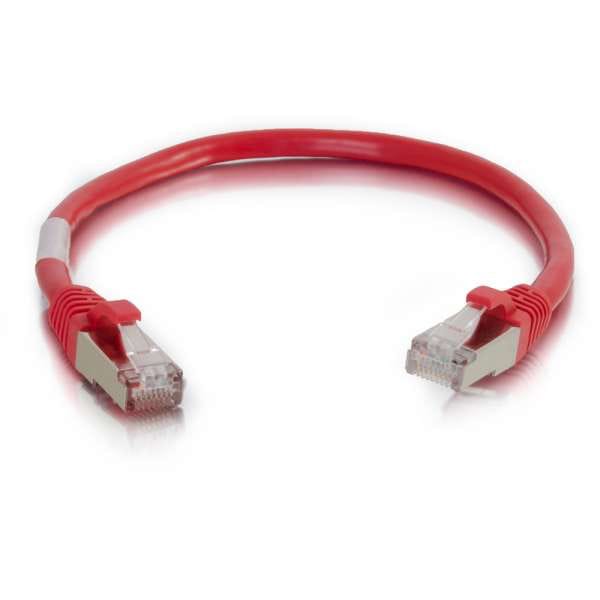C2G Cat6 Snagless Shielded (STP) Ethernet Network Patch Cable - Red (6")