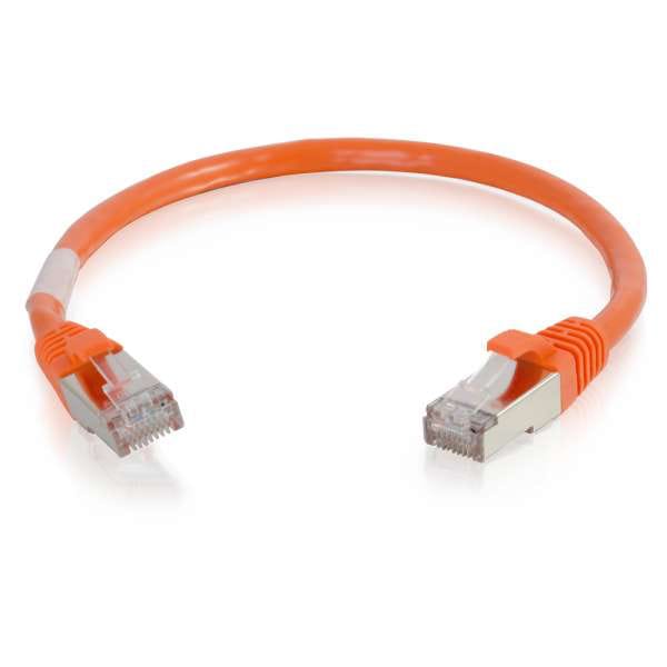 C2G Cat6 Snagless Shielded (STP) Ethernet Network Patch Cable - Orange (8')