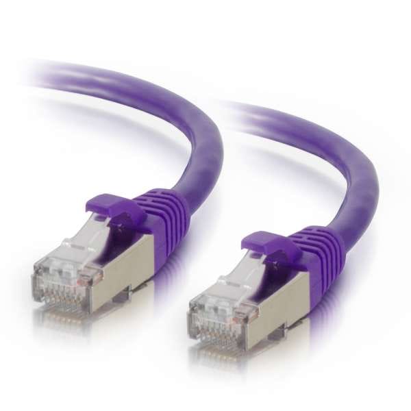 C2G Cat6 Snagless Shielded (STP) Ethernet Network Patch Cable - Purple (9')