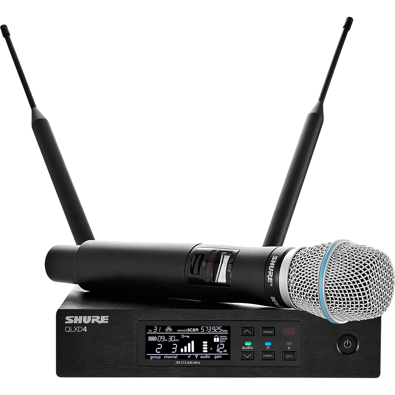 Shure QLXD24/B87A Digital Wireless Handheld Microphone System (V50, 174-216 MHz)