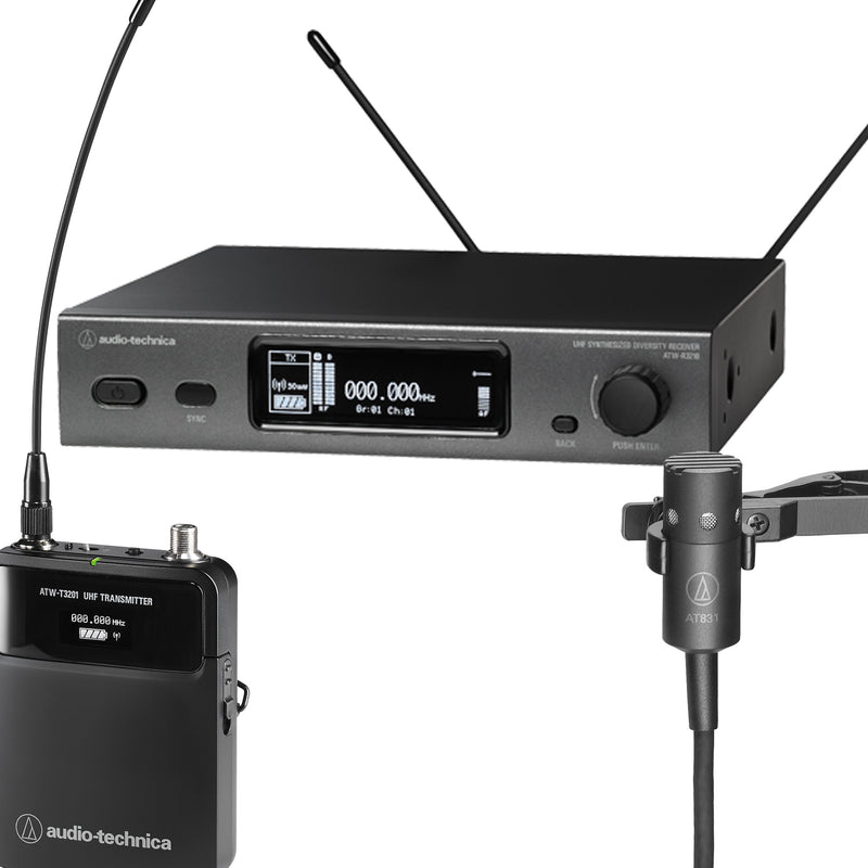 Audio-Technica ATW-3211/831 Lavalier Wireless Microphone System (530-590 MHz)