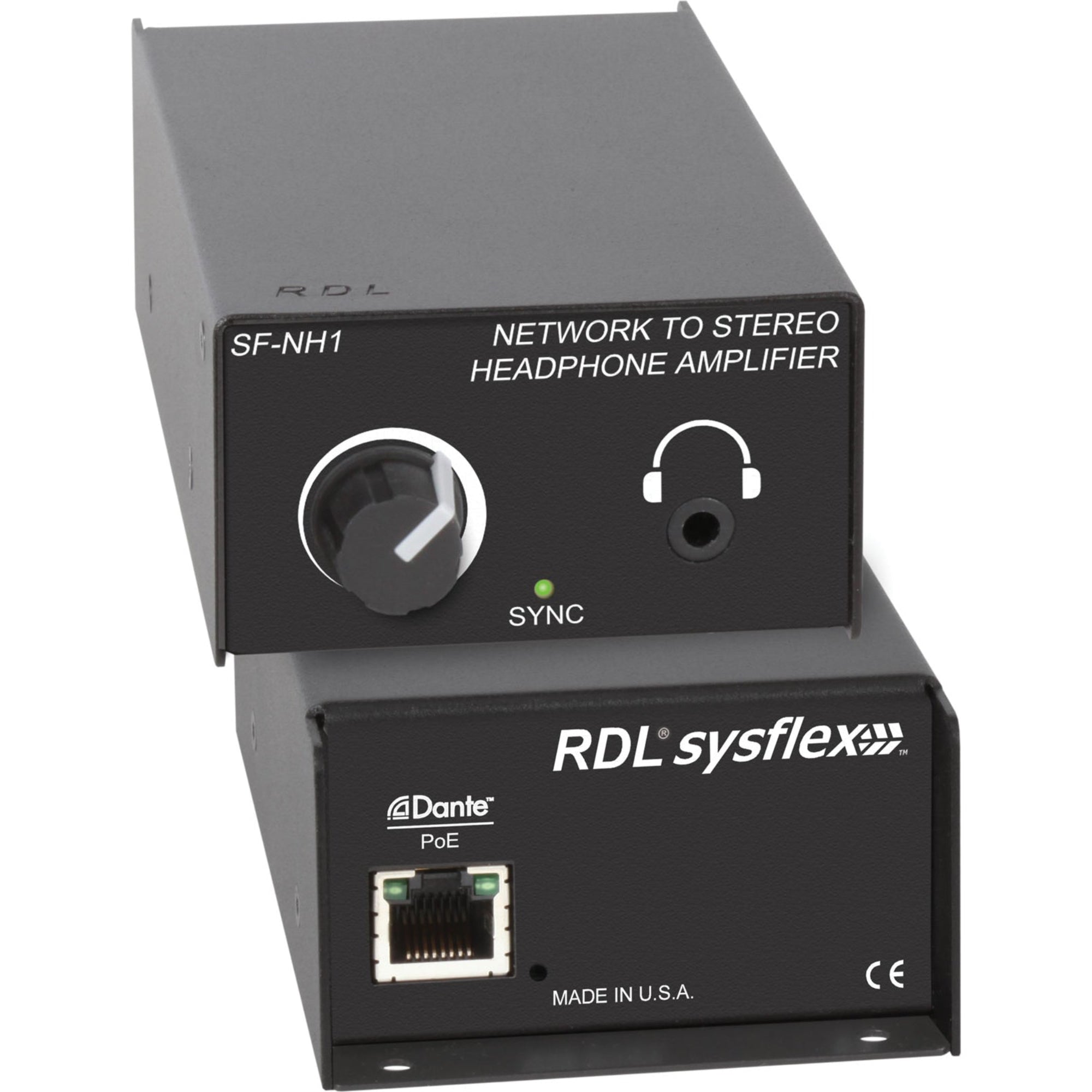 RDL SF-NH1 SysFlex Network to Stereo Headphone Amplifier