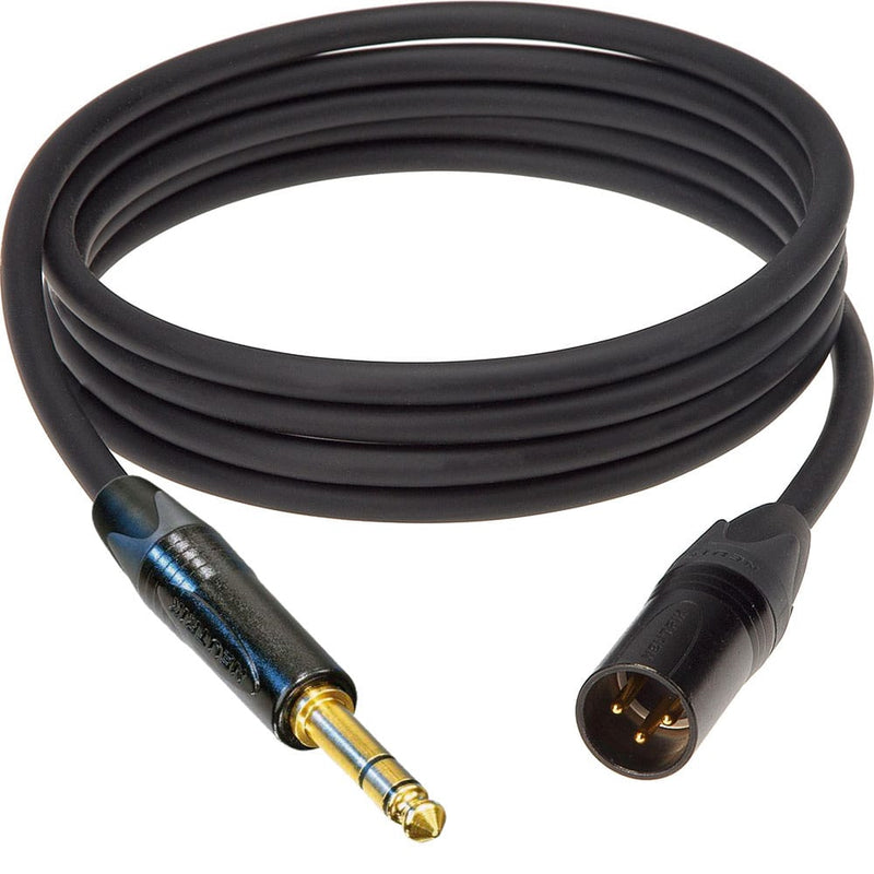 Custom Cables XLR to 1/4" TRS Balanced Cable Made from Canare L-4E5C & Neutrik Connectors
