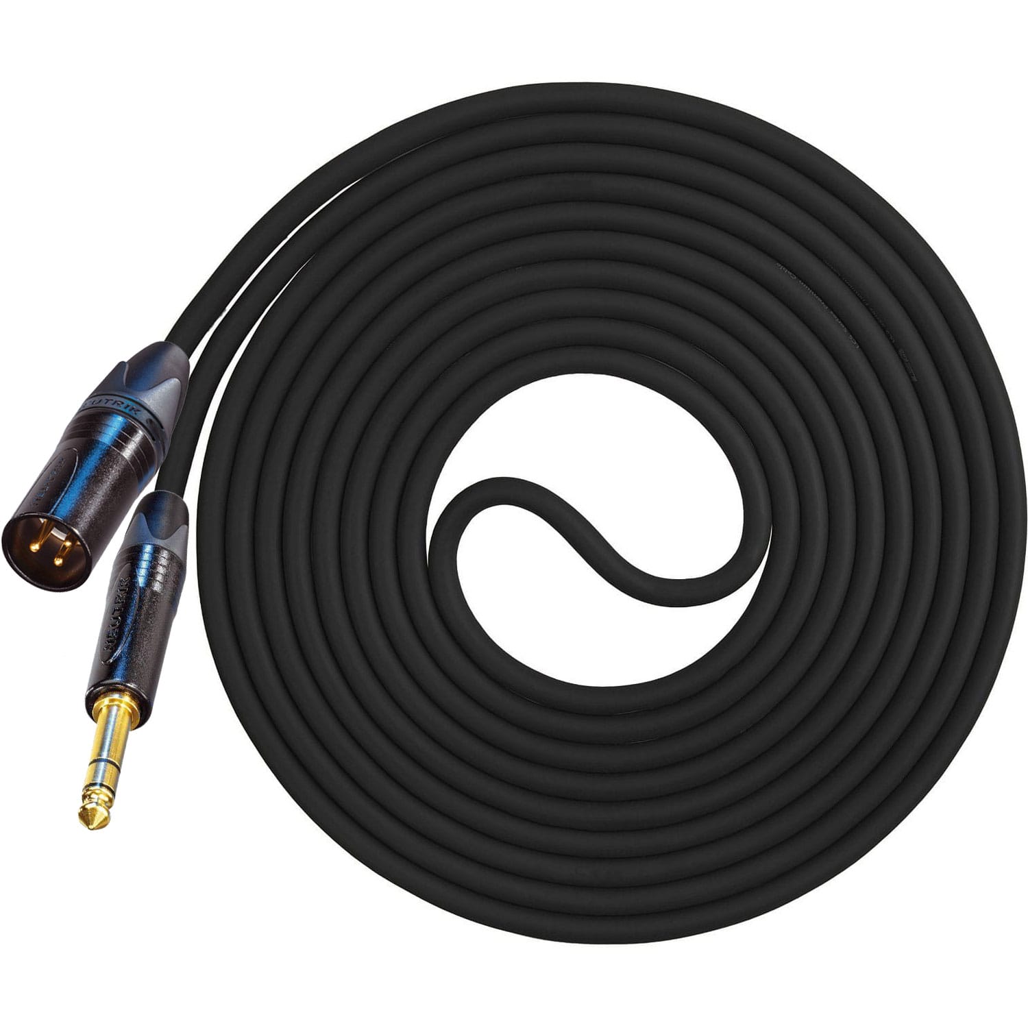 Custom Cables XLR to 1/4" TRS Balanced Cable Made from Canare L-4E5C & Neutrik Connectors