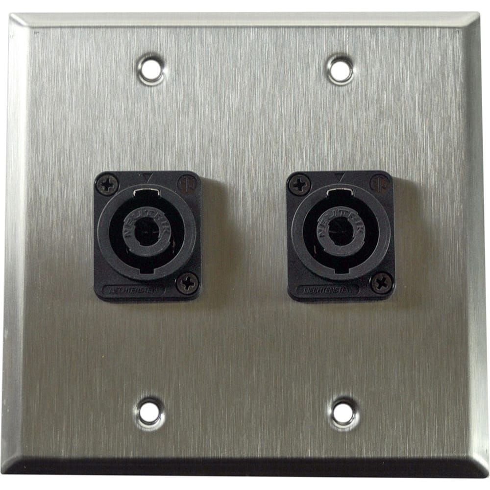 Whirlwind WP2/2NL4 Wallplate for 2 Neutrik NL4 Speakons