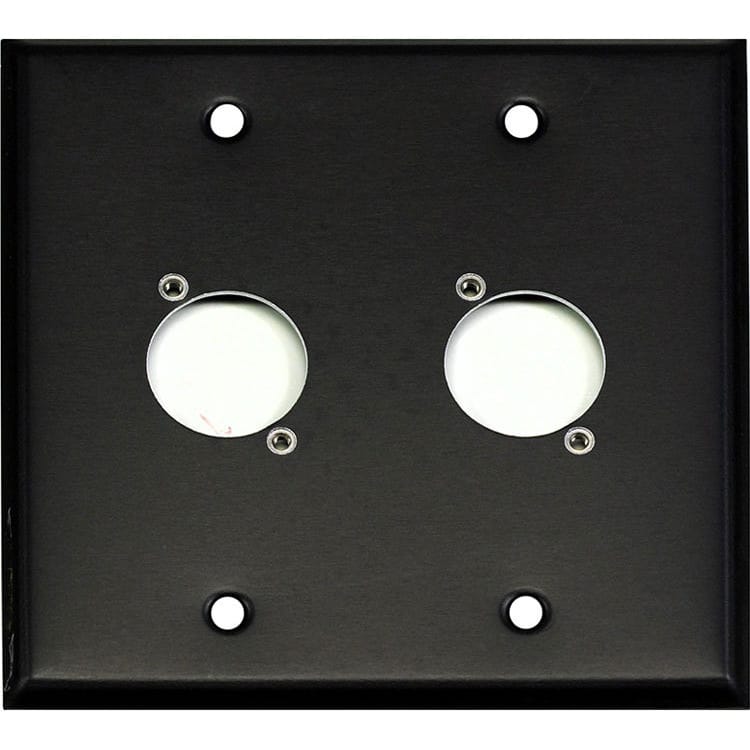 Whirlwind WP2B/2H Wallplate for 2 Whirlwind/Switchcraft D3F