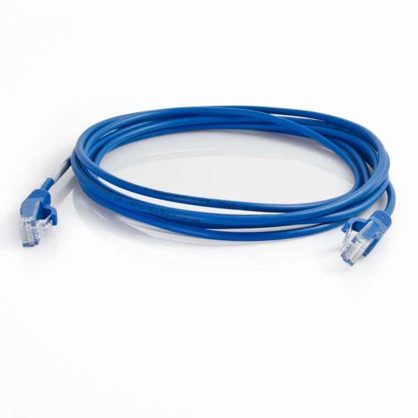 C2G Cat6 Snagless Unshielded (UTP) Slim Ethernet Network Patch Cable - Blue (7')