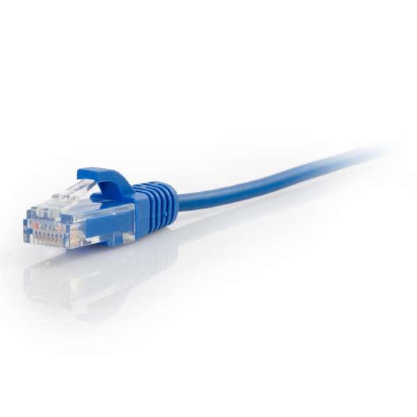 C2G Cat6 Snagless Unshielded (UTP) Slim Ethernet Network Patch Cable - Blue (9')