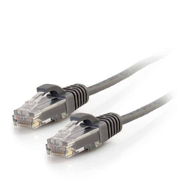 C2G Cat6 Snagless Unshielded (UTP) Slim Ethernet Network Patch Cable - Grey (8')