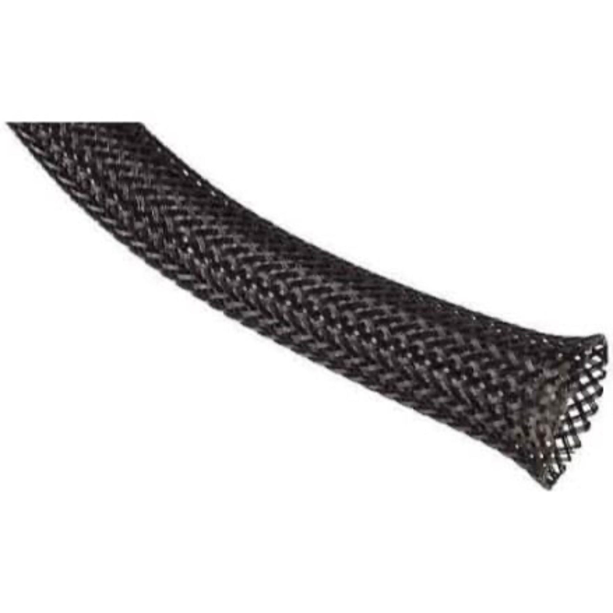 Techflex Flexo PET Expandable Braided Sleeving (3/4" Black, 250' Spool)