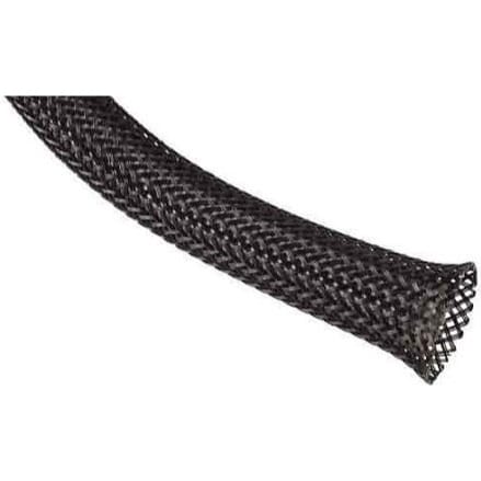 Techflex Flexo PET Expandable Braided Sleeving (1-3/4" Black, By the Foot)