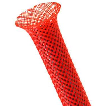 Techflex Flexo PET Expandable Braided Sleeving (1/4" Red, By the Foot)