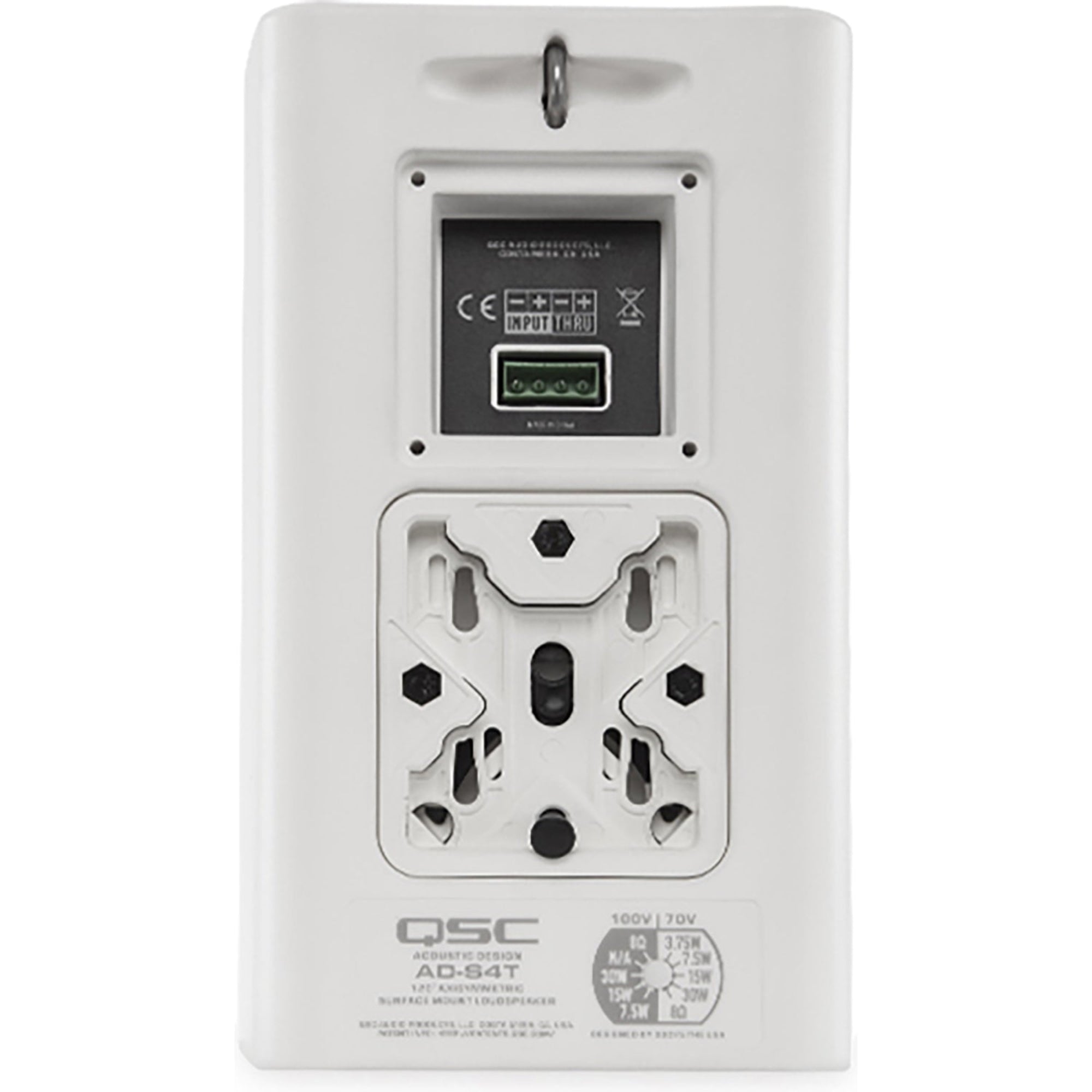 QSC AD-S4T AcousticDesign Series 4.5" 2-Way 50W Surface-Mount Loudspeaker (Single, White)