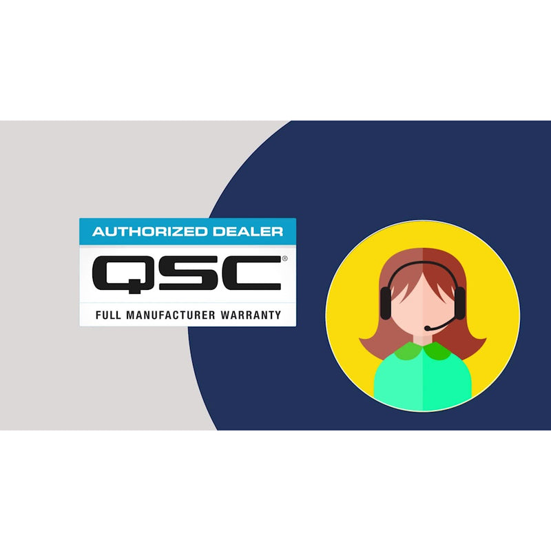 QSC AD-S802T AcousticDesign Series 8-Driver Column Surface-Mount Loudspeaker (White)