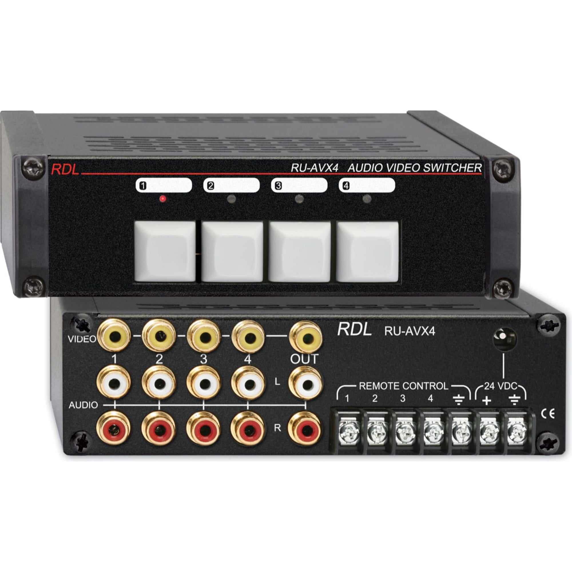 RDL RU-AVX4 Audio/Video Switcher 4x1 RCA