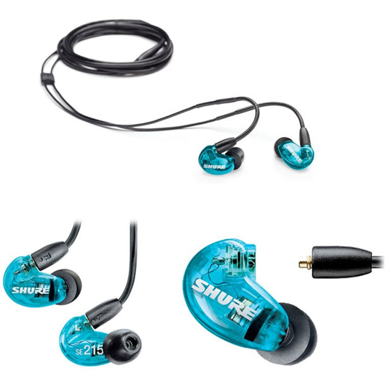 Shure SE215 Pro Professional Sound Isolating Earphones (Blue)