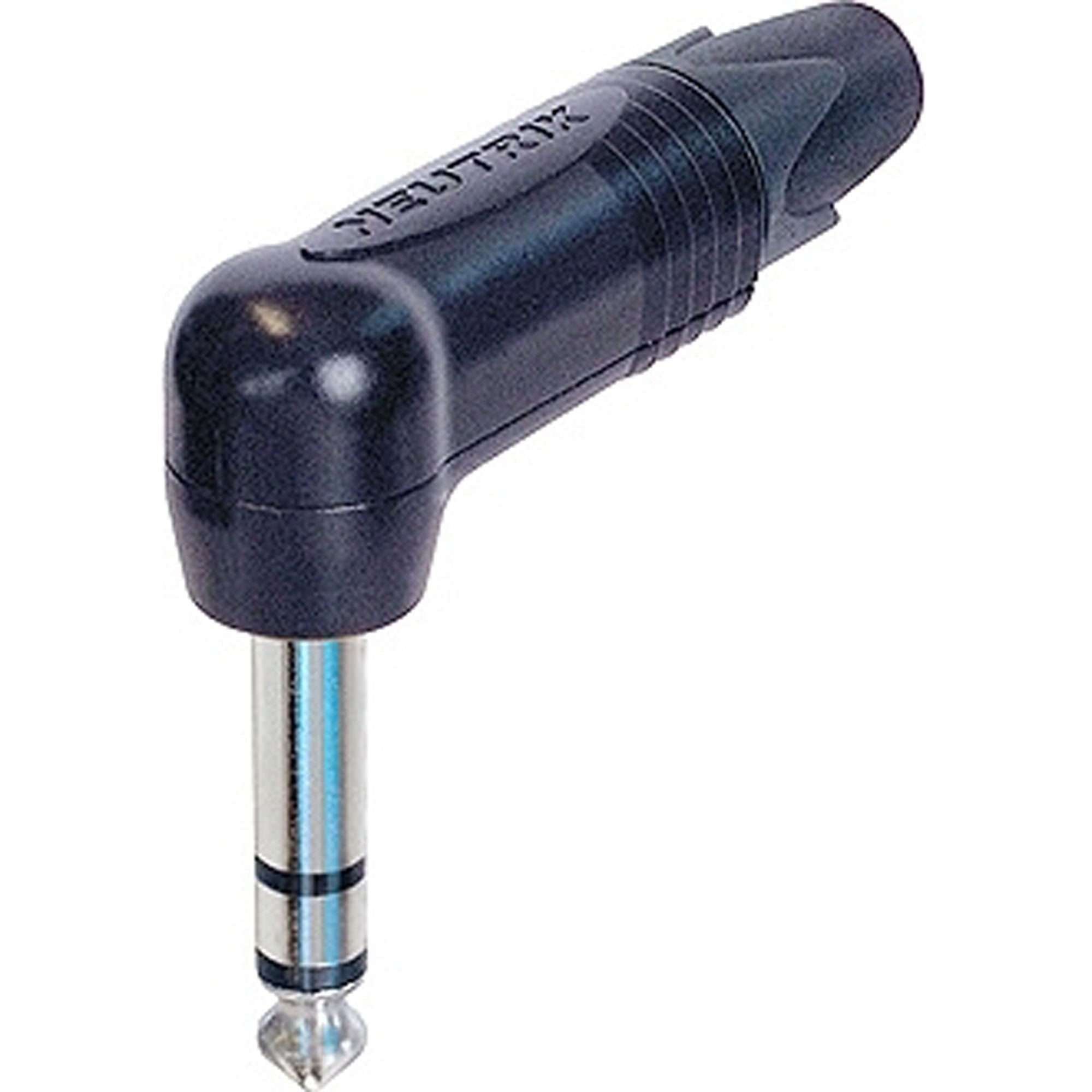 Neutrik NP3RX-BAG Professional Right-Angle 1/4" TRS Stereo Phone Plug (Black/Silver, Box of 25)