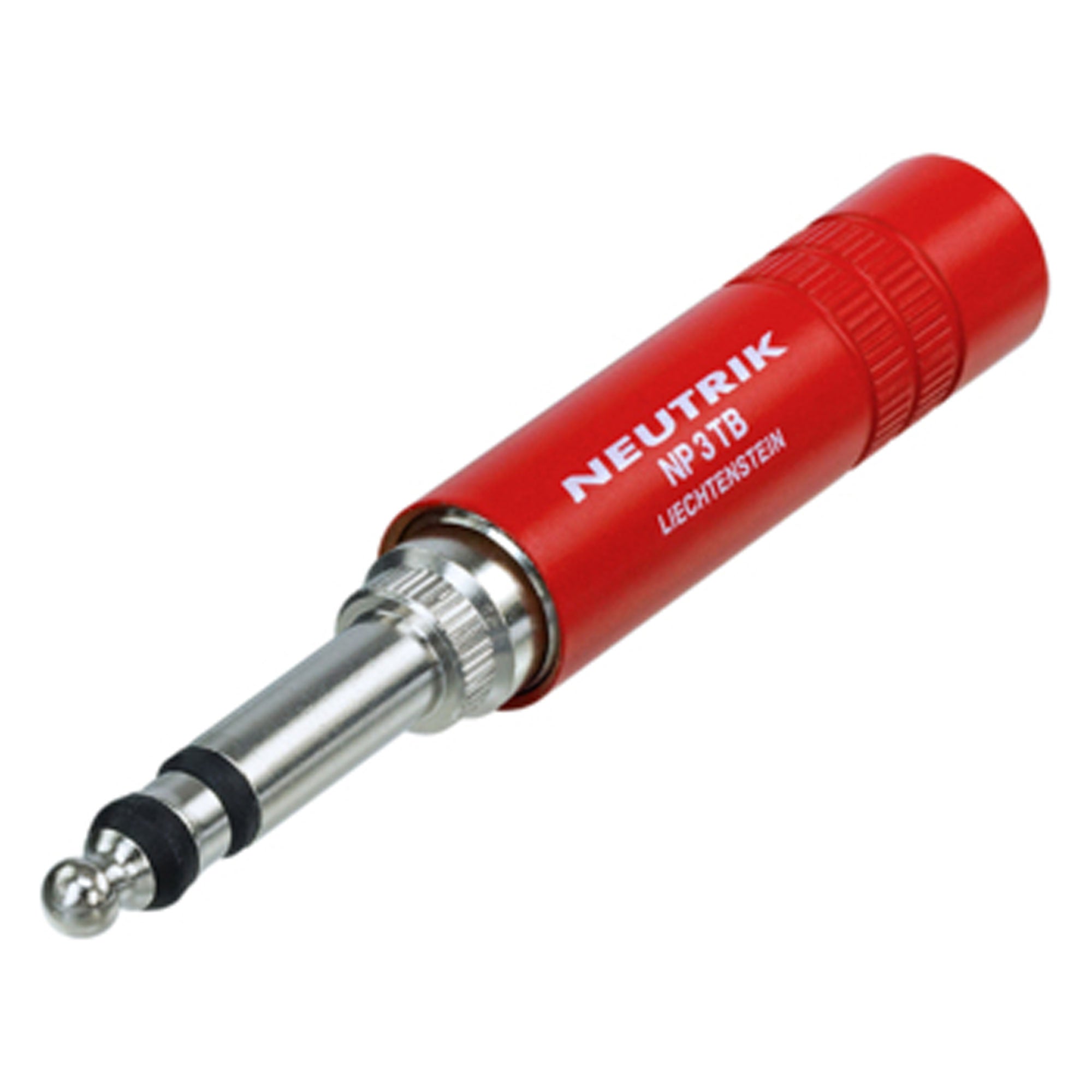 Neutrik NP3TB-R Professional 1/4" B-Gauge BPO 316 Mil-Spec Plug (Red/Silver)