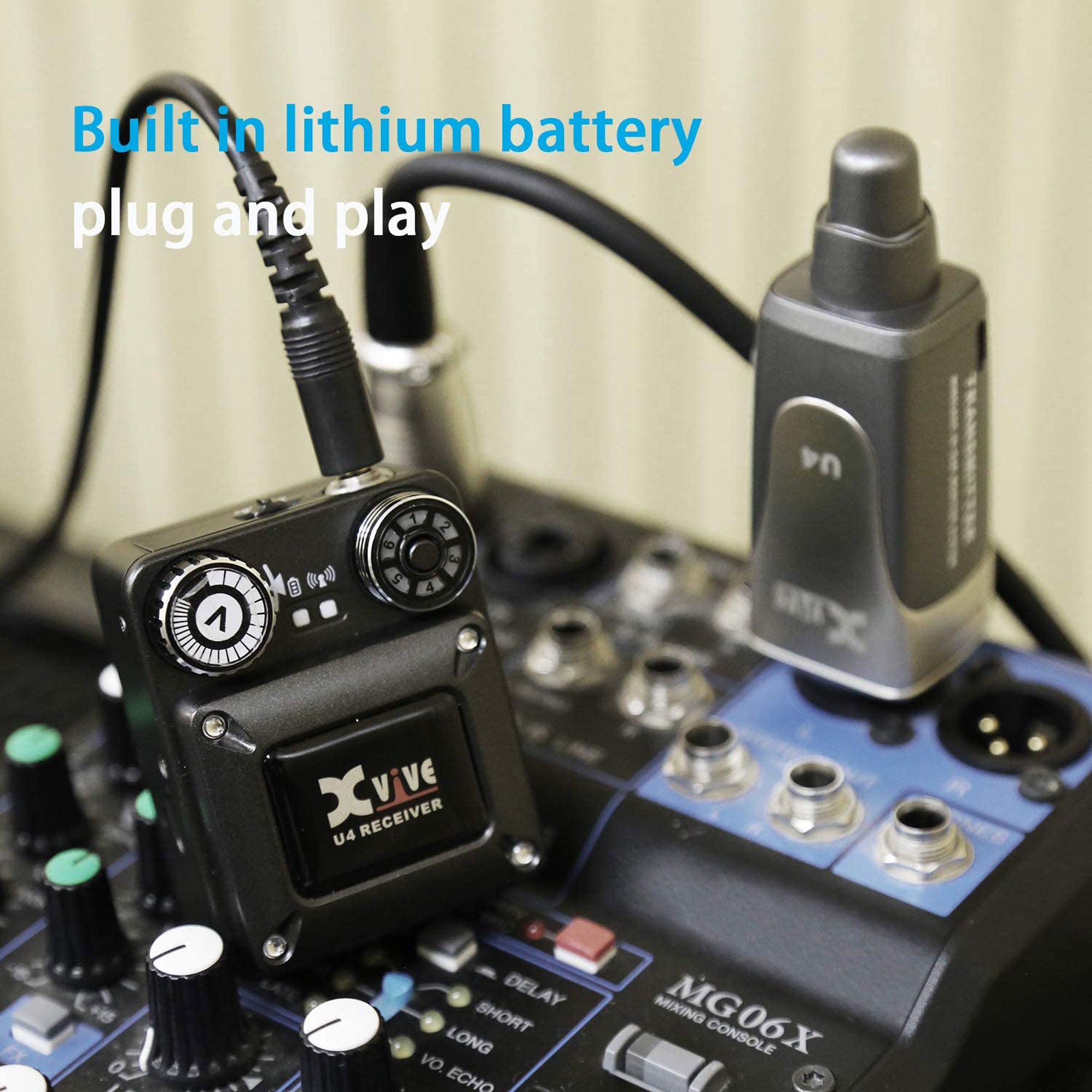 Xvive Audio U4 Wireless In-Ear Monitor System with One Receiver (2.4 GHz)