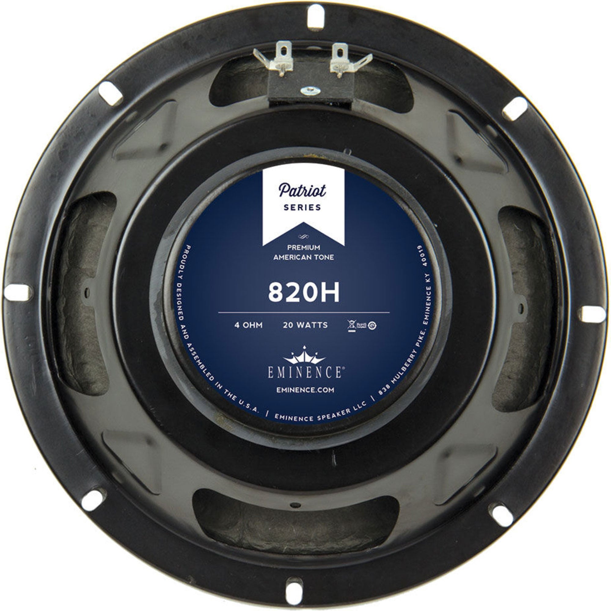 Eminence 820H 8" Lead / Rhythm Guitar Speaker - Hemp, 4 Ohm