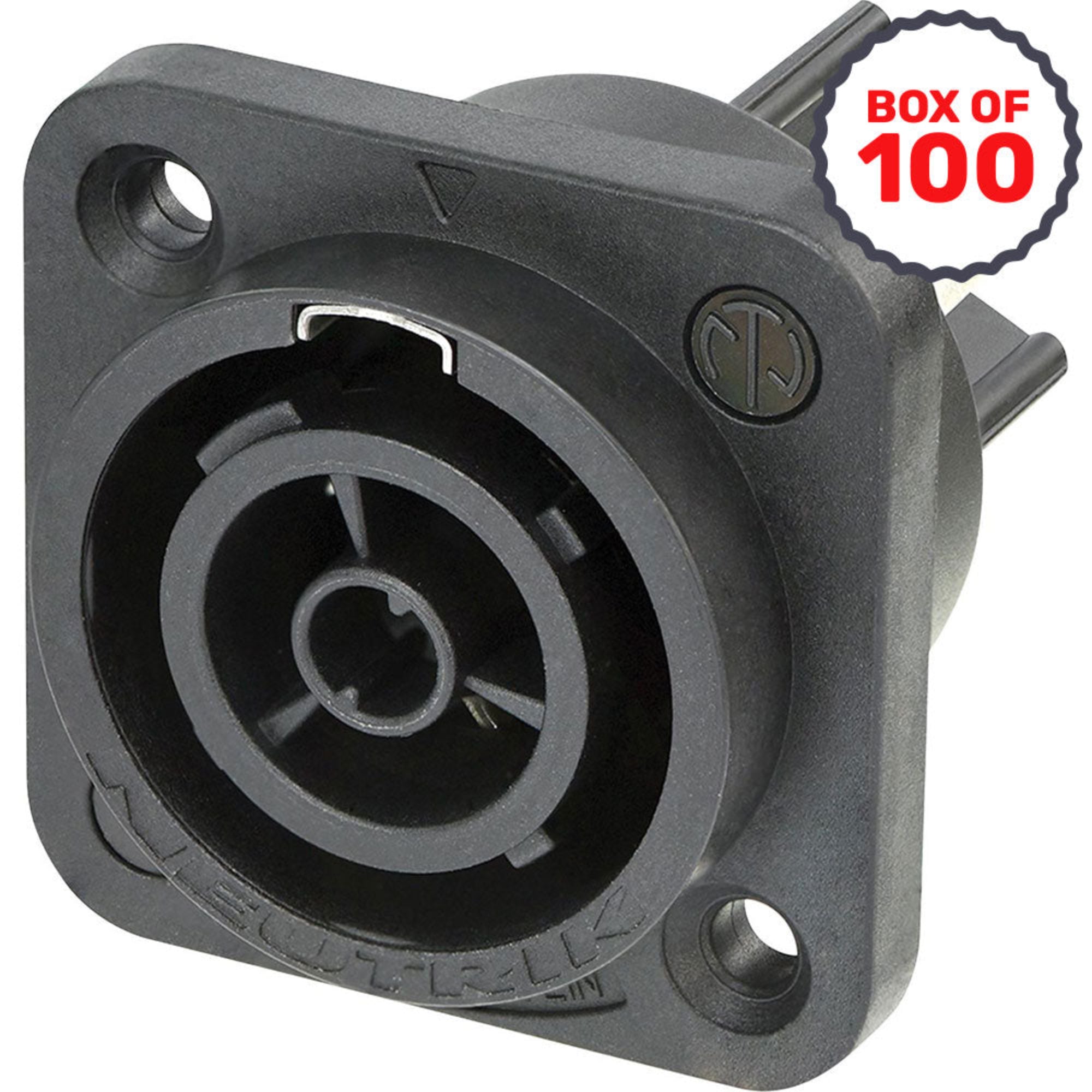 Neutrik NAC3FPX-TOP powerCON TRUE1 TOP Appliance Outlet (1/4" Flat Tabs, Box of 100)