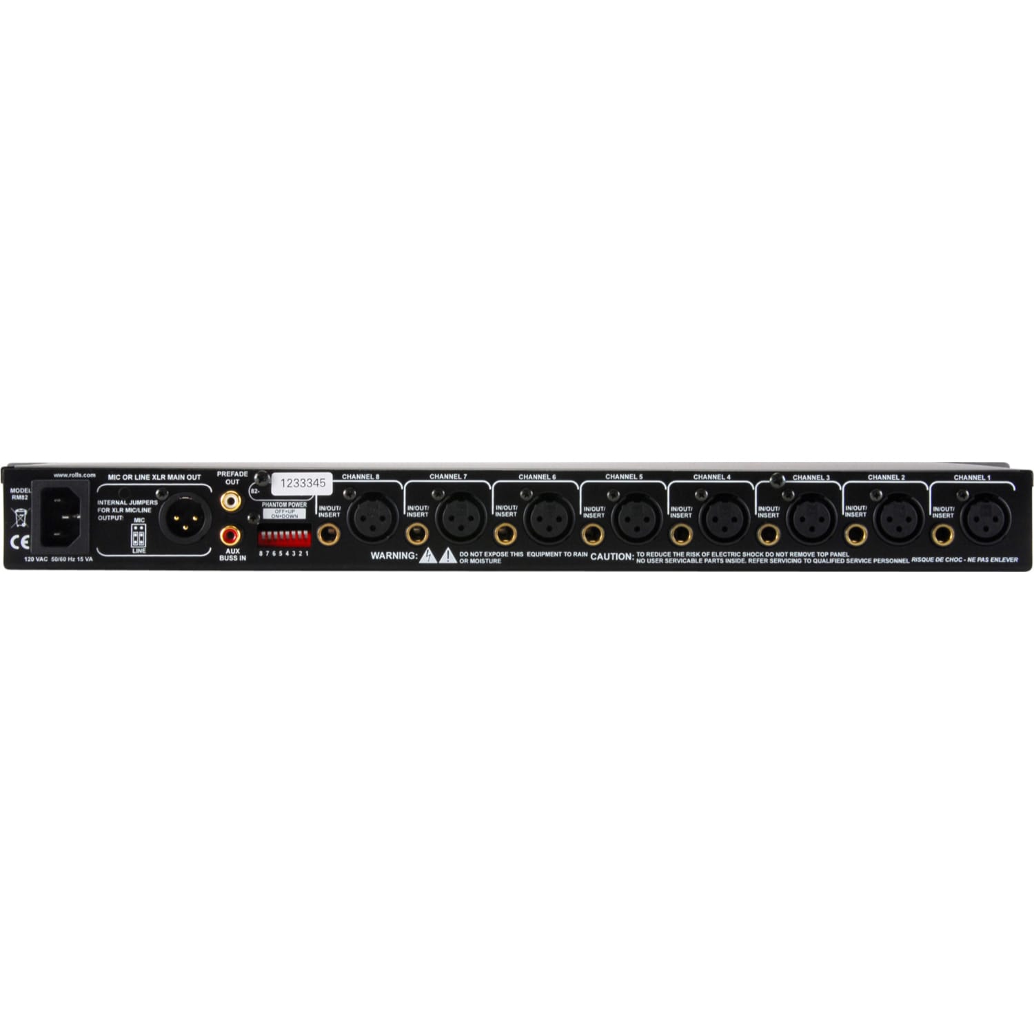 Rolls RM82 8-Channel Mic/Line Mixer
