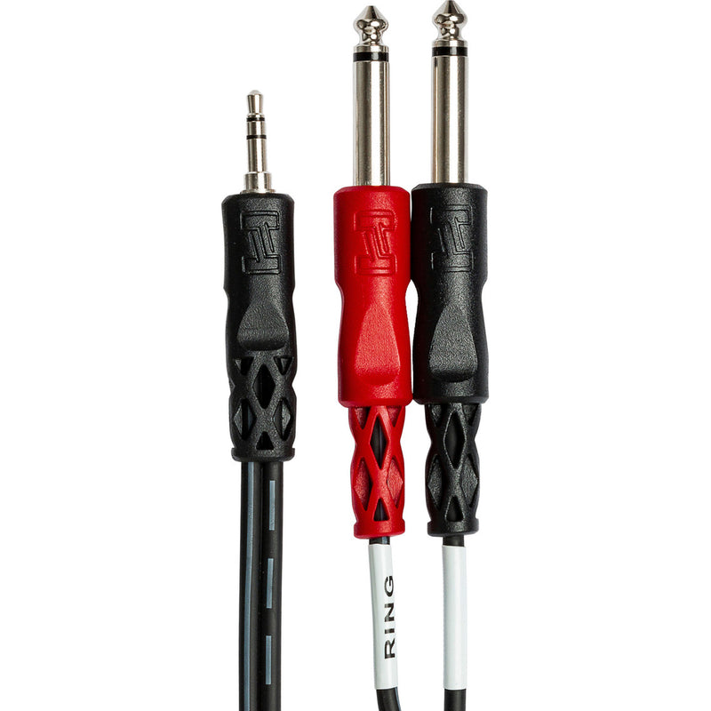 Hosa CMP-153 3.5mm TRS to Dual 1/4" TS Stereo Breakout Cable (3')