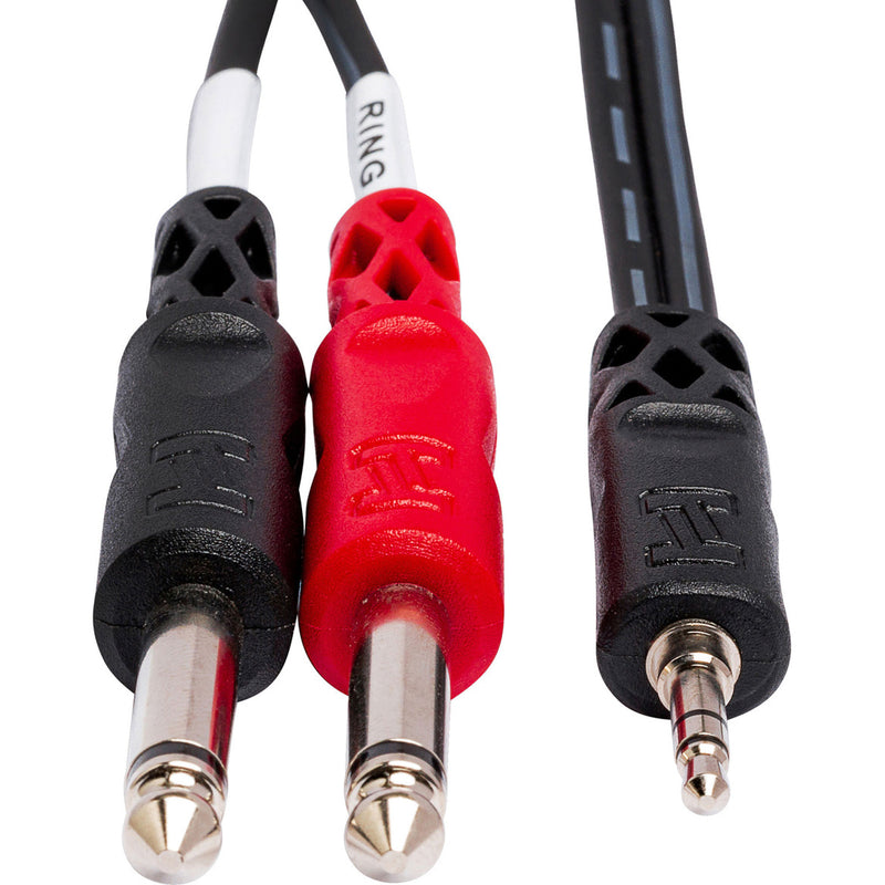 Hosa CMP-159 3.5mm TRS to Dual 1/4" TS Stereo Breakout Cable (10')