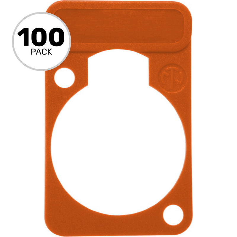 Neutrik DSS Lettering Plate (Orange, 100 Pack)