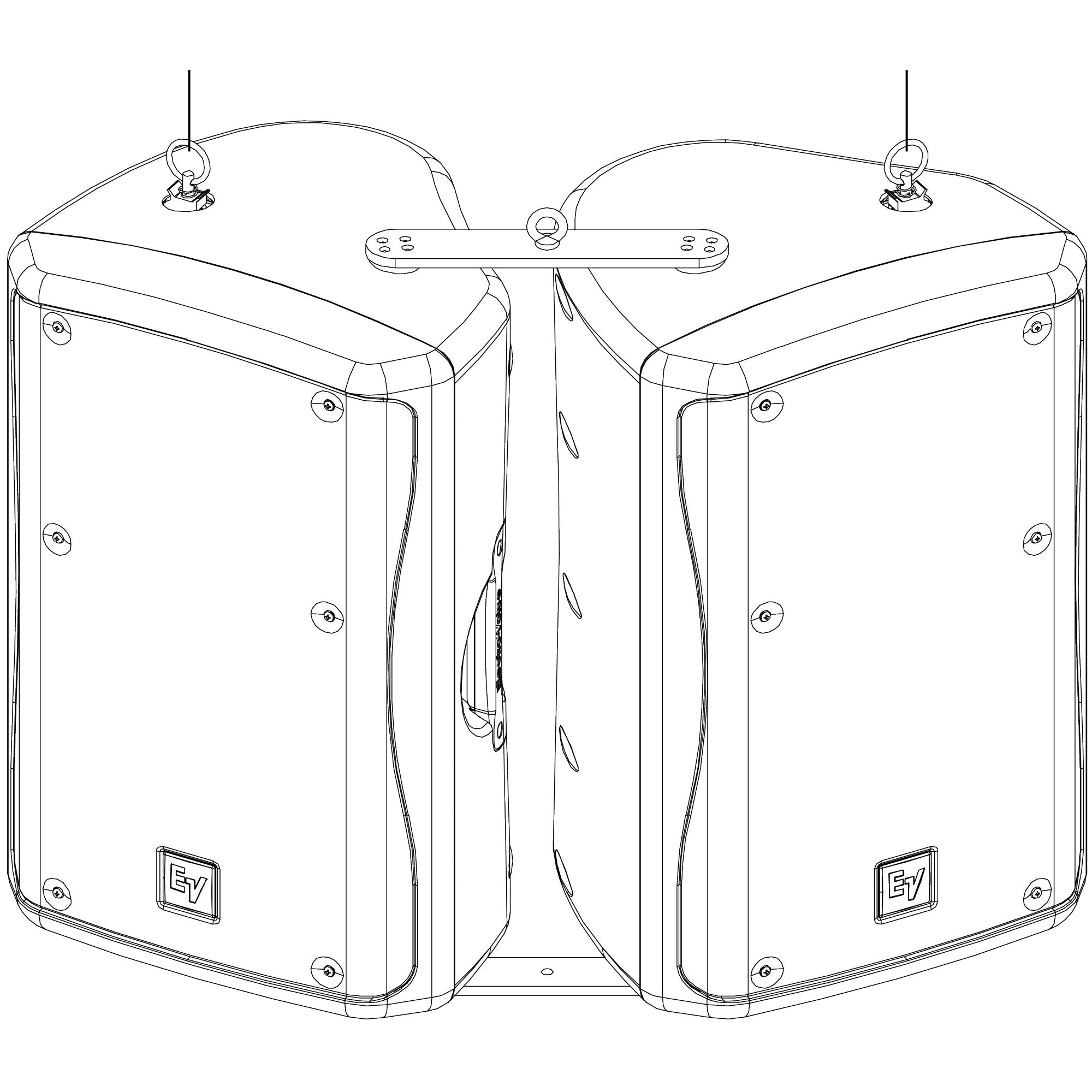 Electro-Voice CB5-B Array Rigging for Zx5 Series Speakers (Black)