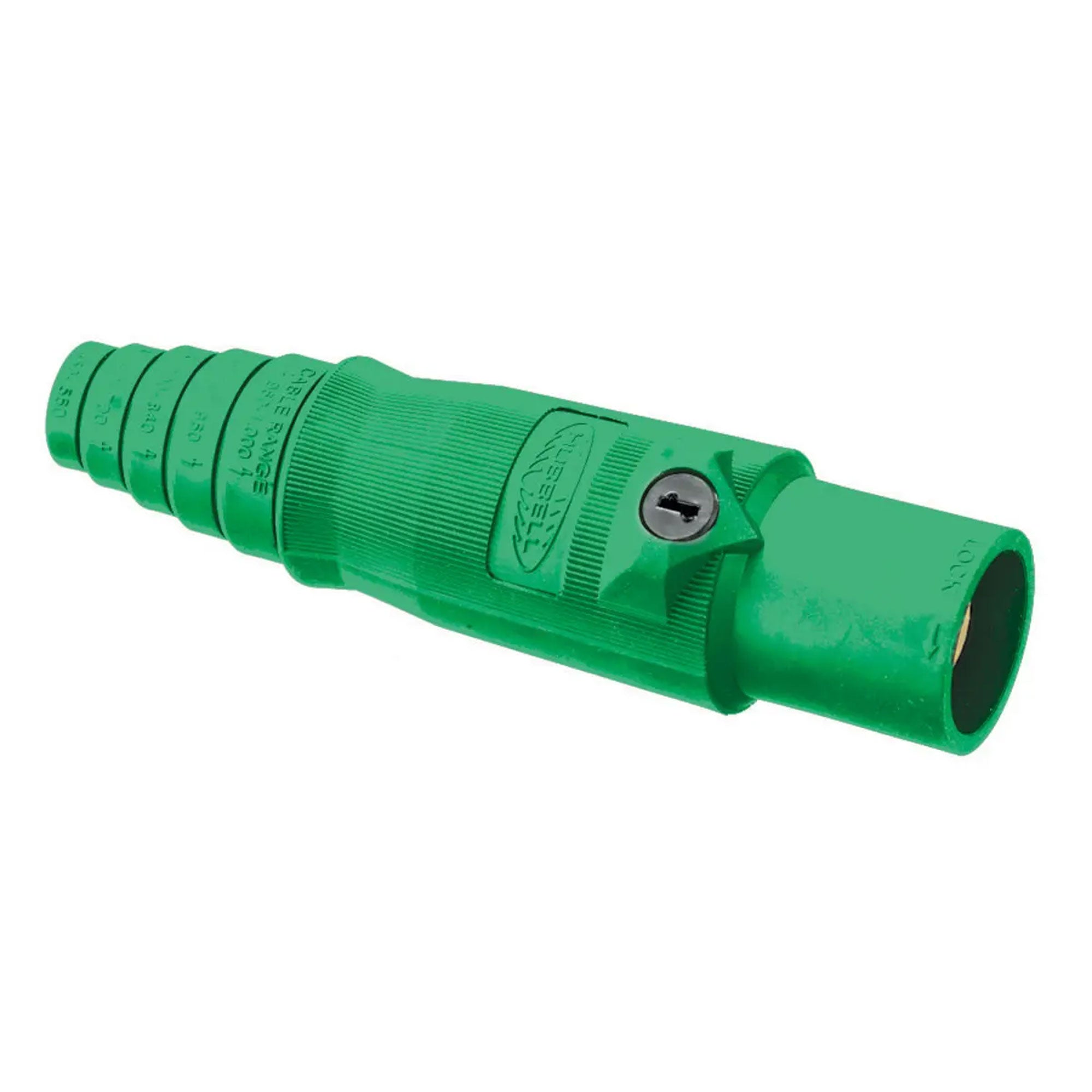 Whirlwind Hubbell HBL400MGN Single Pole Male Cam-Lock Connector (Green)