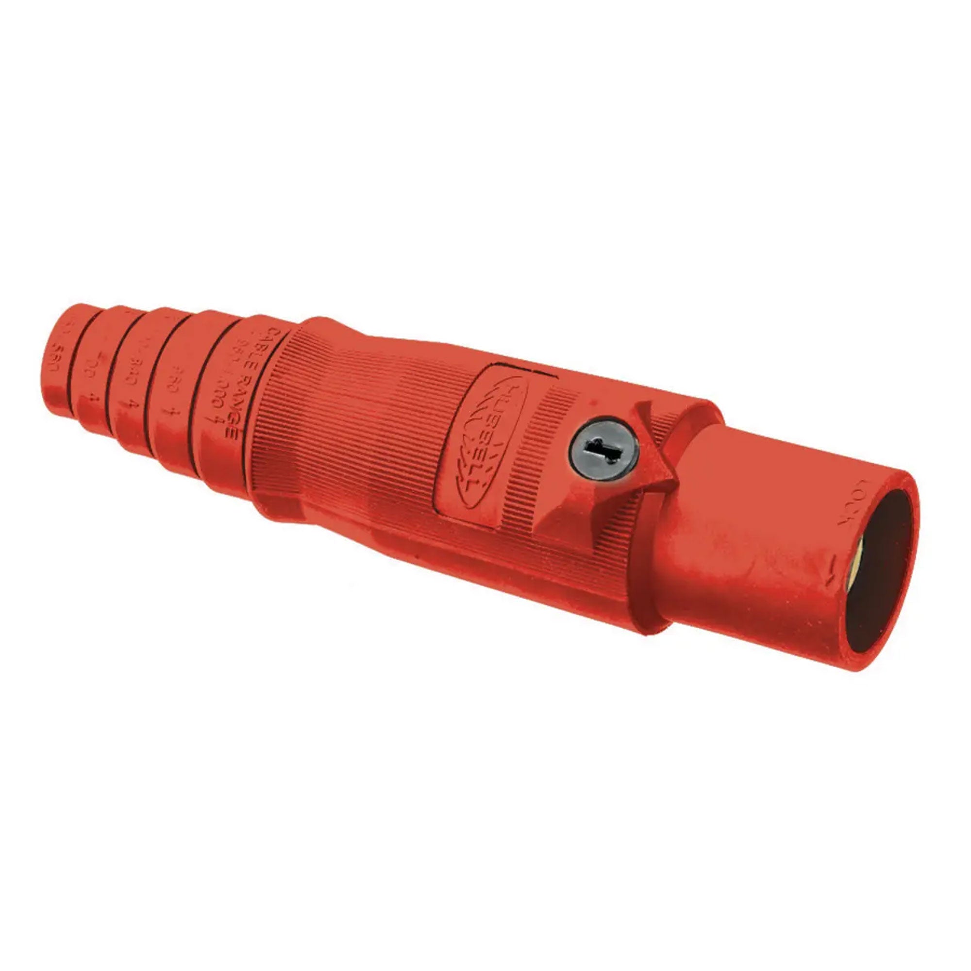 Whirlwind Hubbell HBL400MR Single Pole Male Cam-Lock Connector (Red)